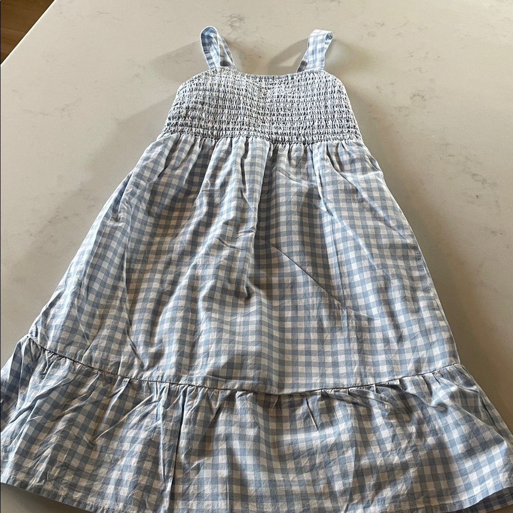 Carters Blue and White Gingham Dress